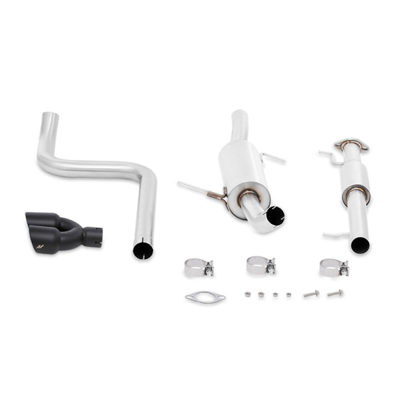 Mishimoto 14-16 Ford Fiesta ST 1.6L 2.5in Stainless Steel Resonated Cat-Back Exhaust w/ Black Tips - eliteracefab.com