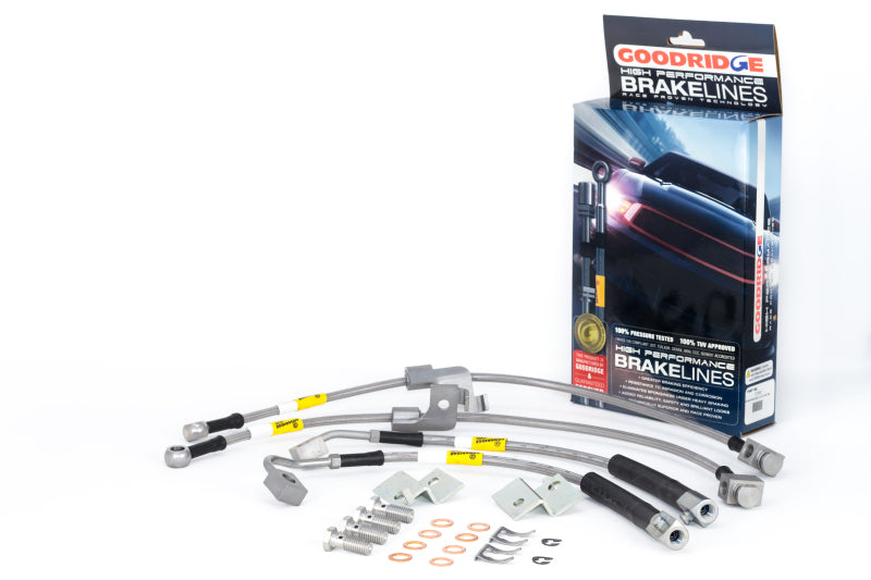 Goodridge 2015 Ford Mustang All Models G-Stop Stainless Steel Brake Lines - eliteracefab.com