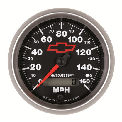 Autometer Speedometer 3-3/8in, 0-160 MPH, Elec. Programmable - Bowtie Black 3688-00406