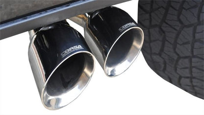 Corsa 2015 Ford F-150 5.0L V8 (Super Crew Cab) Polished Sport Single Side Dual 4in Tips CB Exhaust - eliteracefab.com