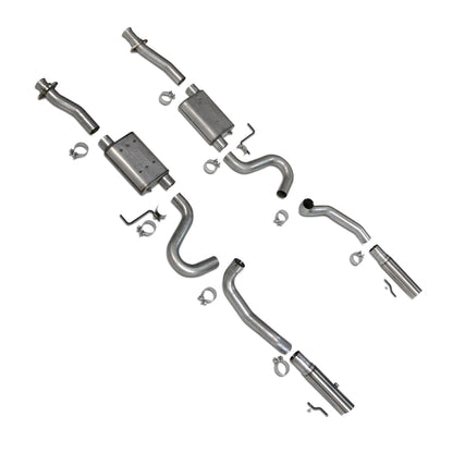 BBK 86-04 Mustang Cat Back Kit Varitune Mufflers Stainless Steel Tips - eliteracefab.com