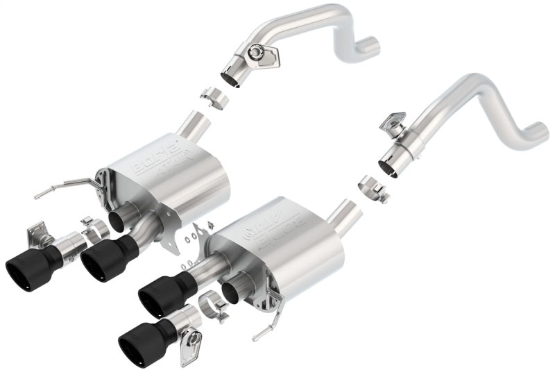 Borla 14-18 C7 Corvette Stingray Axle-Back ATAK Exhaust 2.75in To Muffler Dual 2.75in Out 4.25in Tip - eliteracefab.com