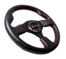 Load image into Gallery viewer, NRG Reinforced Steering Wheel (320mm) Leather w/Red Stitch.