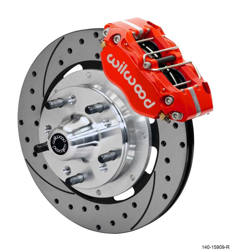 Wilwood Dynapro 4R Front Kit 11.75in SPR Drilled and Slotted Rotors - Red Wilwood