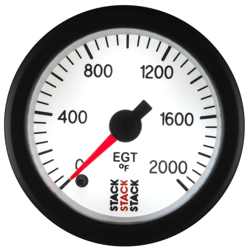 Autometer Stack 52mm 0-2000 Deg F Pro Stepper Motor Exhaust Gas Temp Gauge - White ST3364