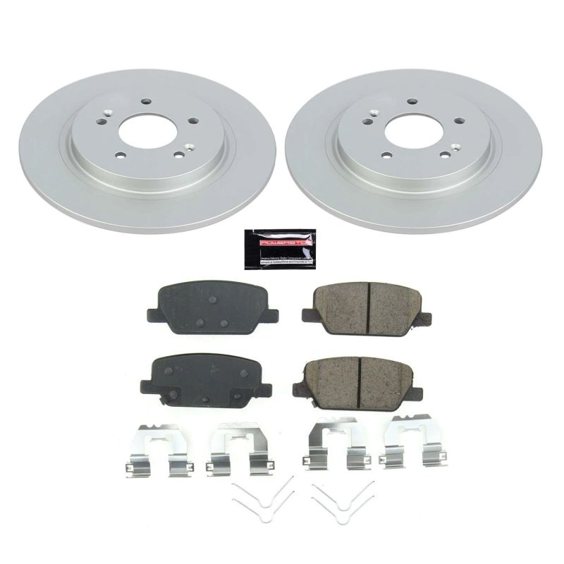 Power Stop 2019 Hyundai Santa Fe Rear Z17 Evolution Geomet Coated Brake Kit PowerStop