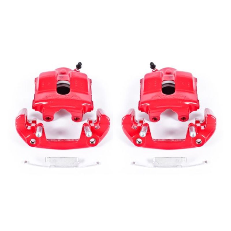 Power Stop 92-98 BMW 318i Front Red Calipers w/Brackets - Pair PowerStop