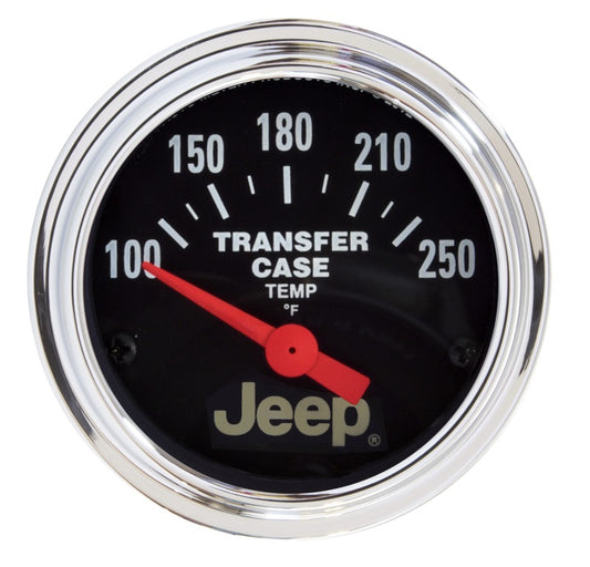 Autometer Jeep 52.4mm Short Sweep Electronic 100-250 Def F Transfer Case Temperature Gauge 880430