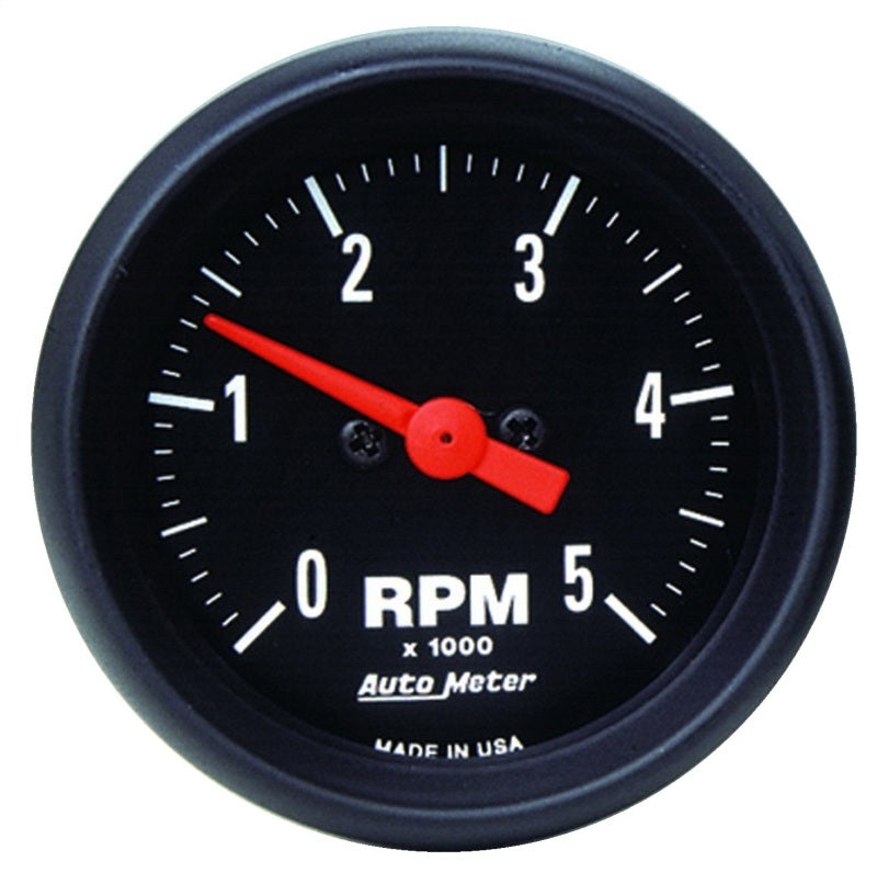 Autometer Z-Series 52mm 5000RPM In-Dash Tachometer.