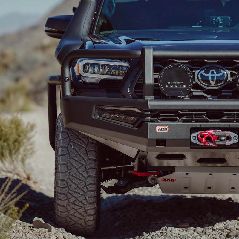 ARB 16-23 Toyota Tacoma Summit MKII Bumper Kit w/ LED Fog Lights & Winch Install Kit - Black ARB