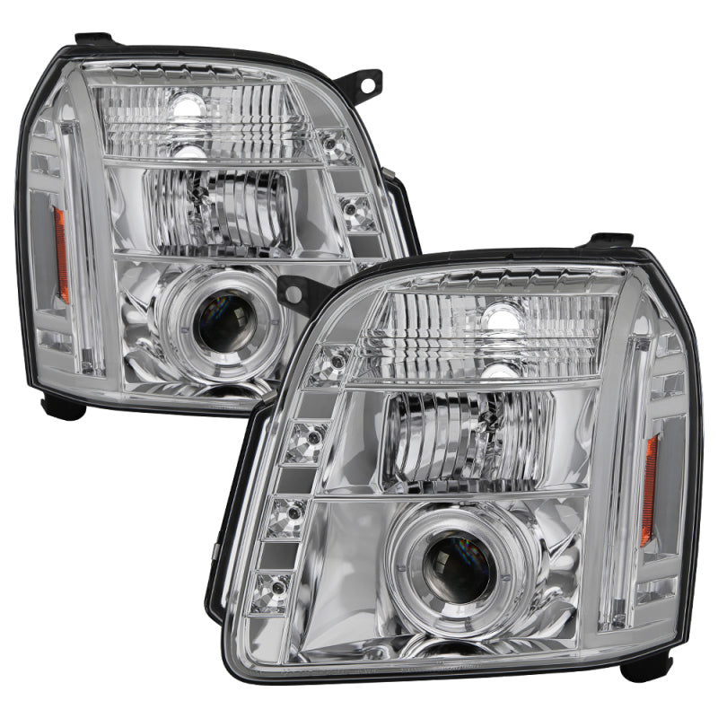 Spyder GMC Yukon 07-14/GMC Yukon XL 07-14 Projector Headlights LED Halo LED Chrome PRO-YD-GY07-HL-C - eliteracefab.com