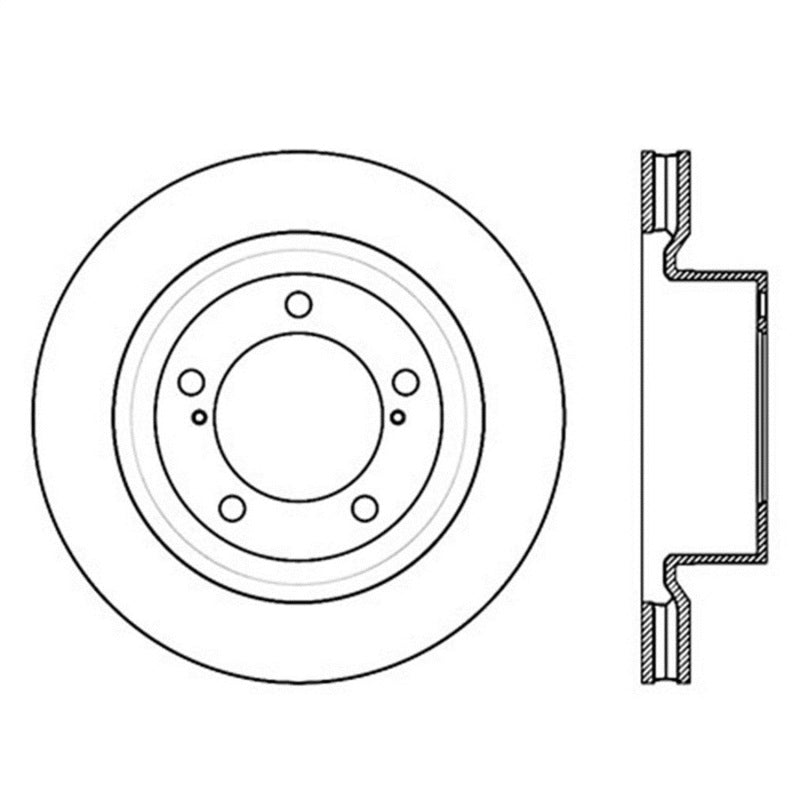 STOPTECH 07-09 TOYOTA TUNDRA / 08-09 TOYOTA SEQUOIA FRONT RIGHT SLOTTED & DRILLED ROTOR, 127.44156R - eliteracefab.com