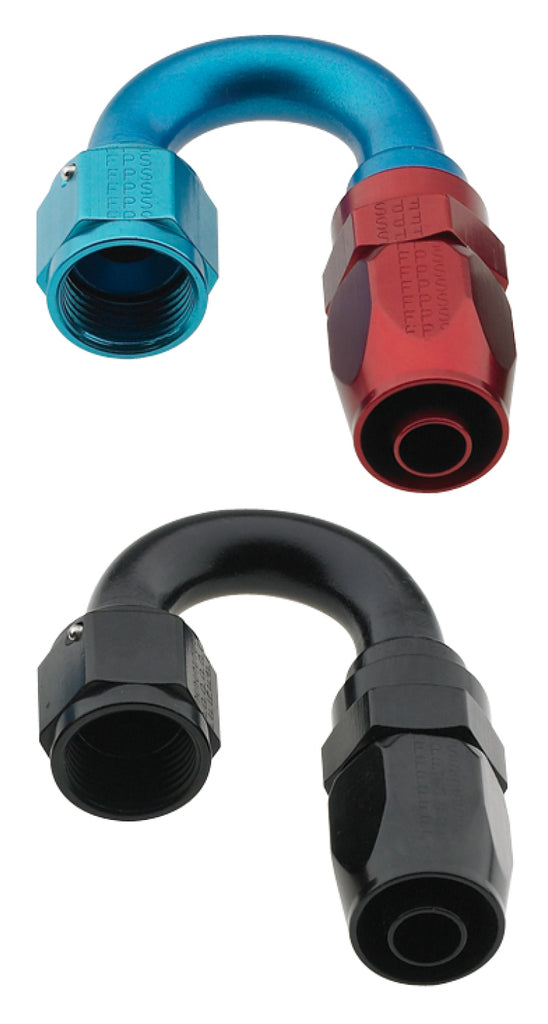 Fragola -6AN x 180 Degree Pro-Flow Hose End - Black - eliteracefab.com