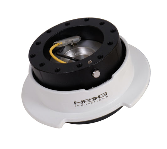 NRG Quick Release Gen 2.5 Kit Black Body White Ring - eliteracefab.com
