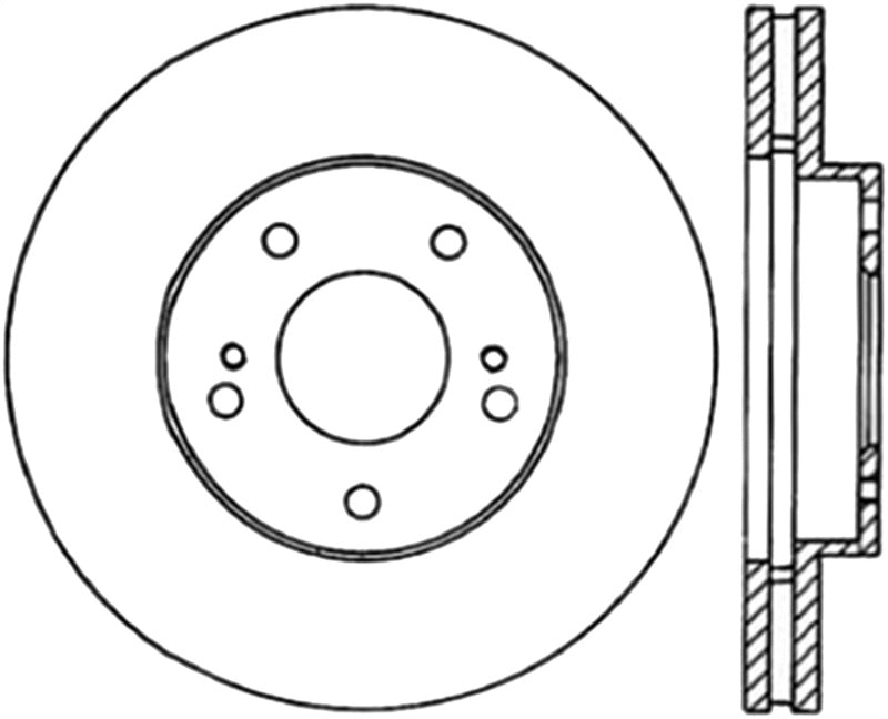 StopTech Power Slot 7/90-96 300ZX Slotted Front Right Cryo Rotor Stoptech