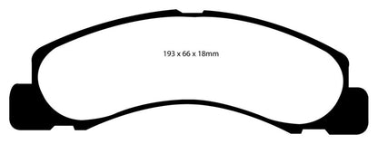EBC 00-02 Ford Excursion 5.4 2WD Yellowstuff Front Brake Pads - eliteracefab.com