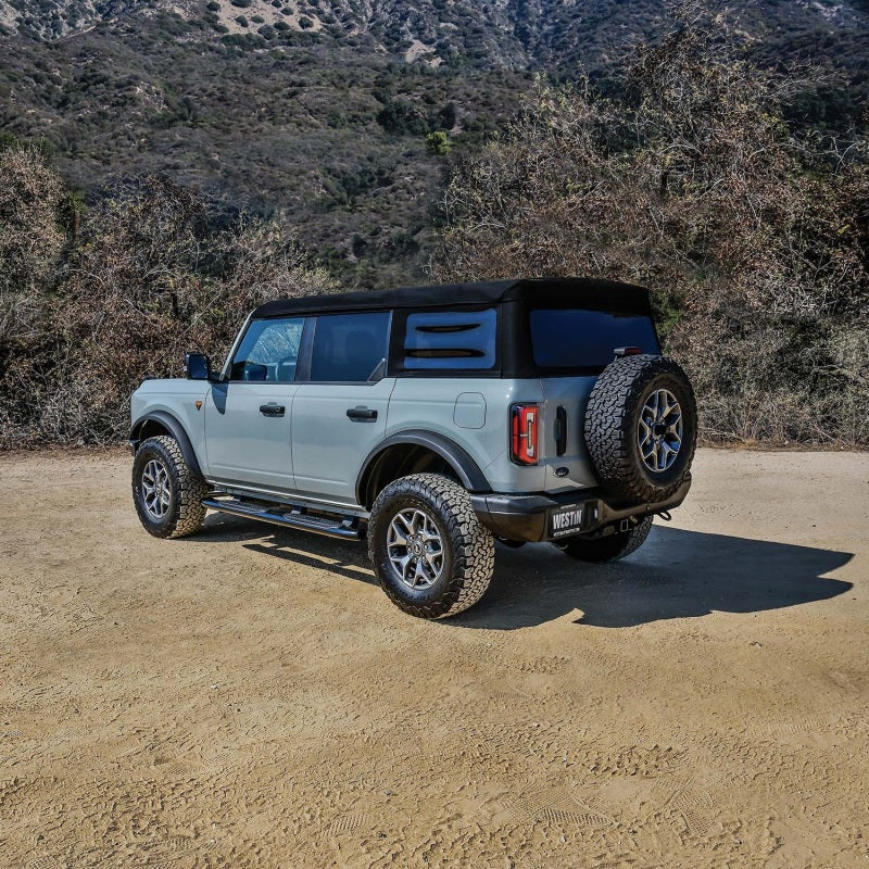 Westin 21-22 Ford Bronco (4-Door) PRO TRAXX 5 Oval Nerf Step Bars - Textured Black - eliteracefab.com