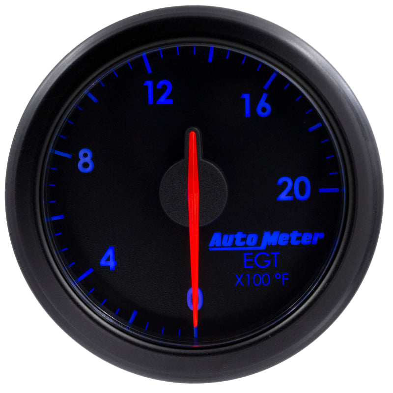 Autometer Airdrive 2-1/16in EGT Gauge 0-2000 Degrees F - Black 9145-T