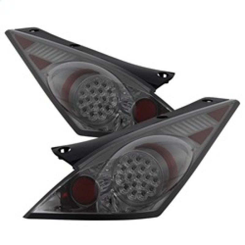 Spyder Nissan 350Z 03-05 LED Tail Lights Smoke ALT-YD-N350Z02-LED-SM - eliteracefab.com