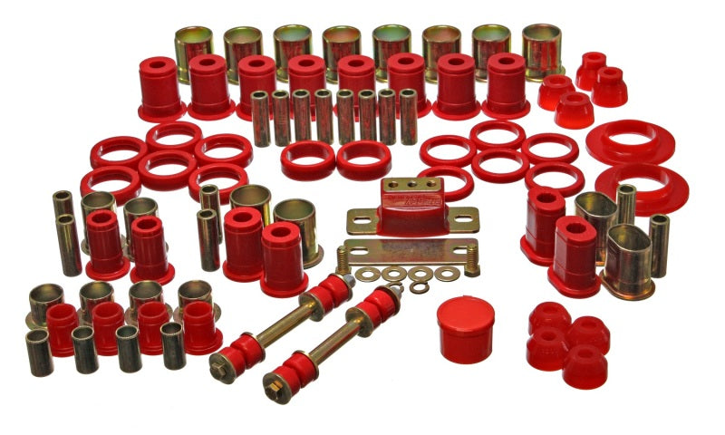 Energy Suspension 66-72 Oldsmobile Cutlass/442/F-85/Europa Red Hyper-flex Master Bushing Set - eliteracefab.com