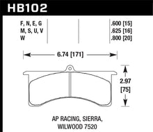 Load image into Gallery viewer, Hawk Performance DTC-50 Brake Pads - HB102V.800