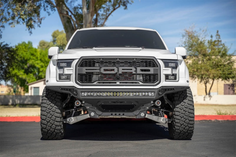 Addictive Desert Designs 17-20 Ford F-150 Raptor Rock Fighter Frame Cut Front Bumper - eliteracefab.com