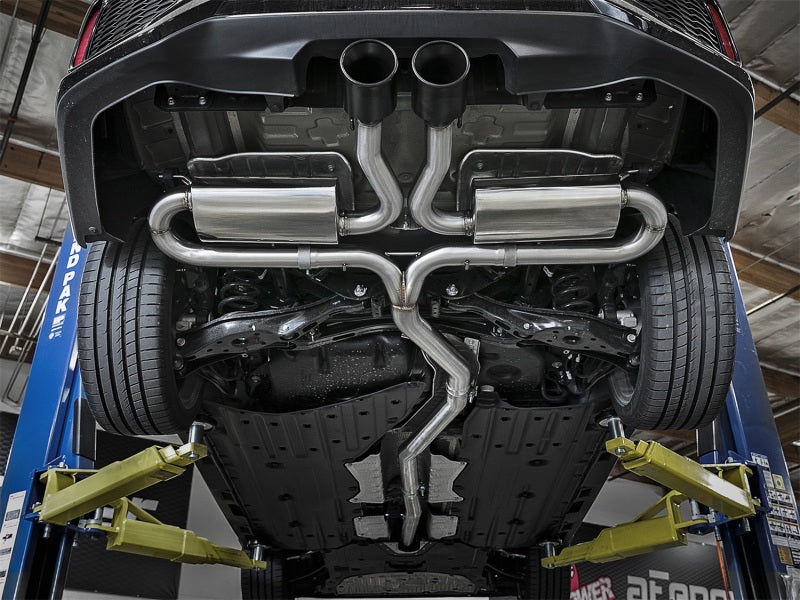 aFe Takeda 3in 304 SS Cat-Back Exhaust System w/ Black Tips 2017+ Honda Civic Si (4dr) I4 1.5L (t) - eliteracefab.com