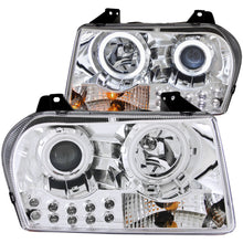 Load image into Gallery viewer, ANZO USA Chrysler 300 Projector Headlights W/ Halo Chrome; 2005-2010 - eliteracefab.com