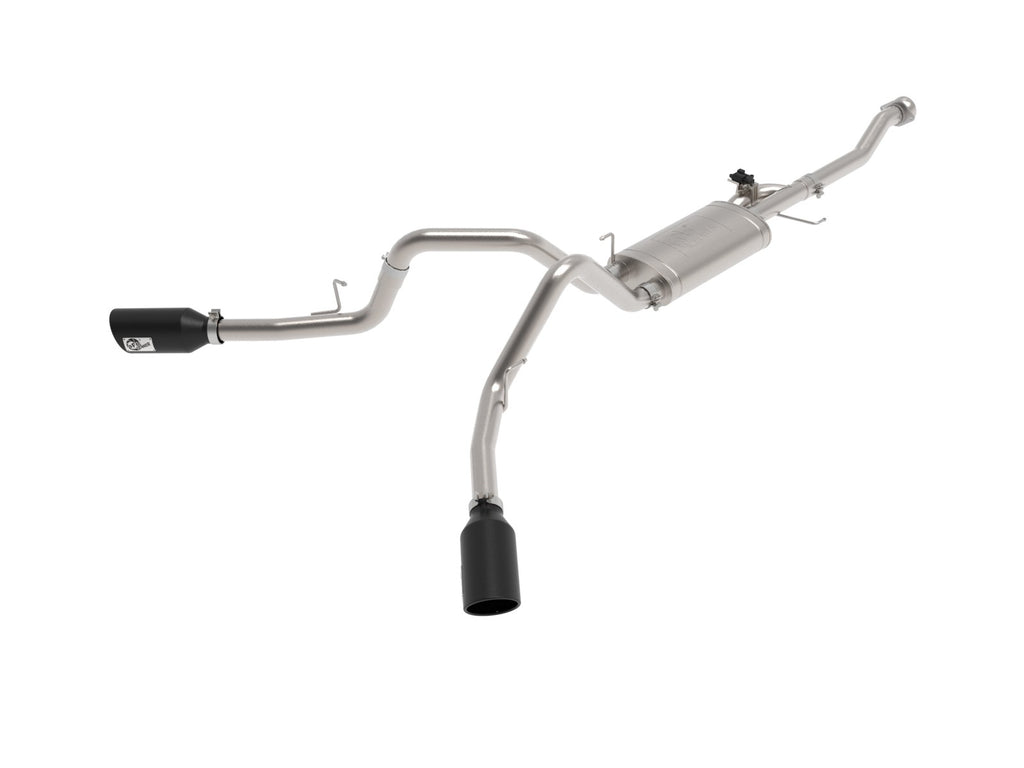 aFe Gemini XV 3in 304 SS Cat-Back Exhaust 2021 Ford F-150 V6 2.7L/3.5L (tt)/V8 5.0L w/ CO Black Tips - eliteracefab.com