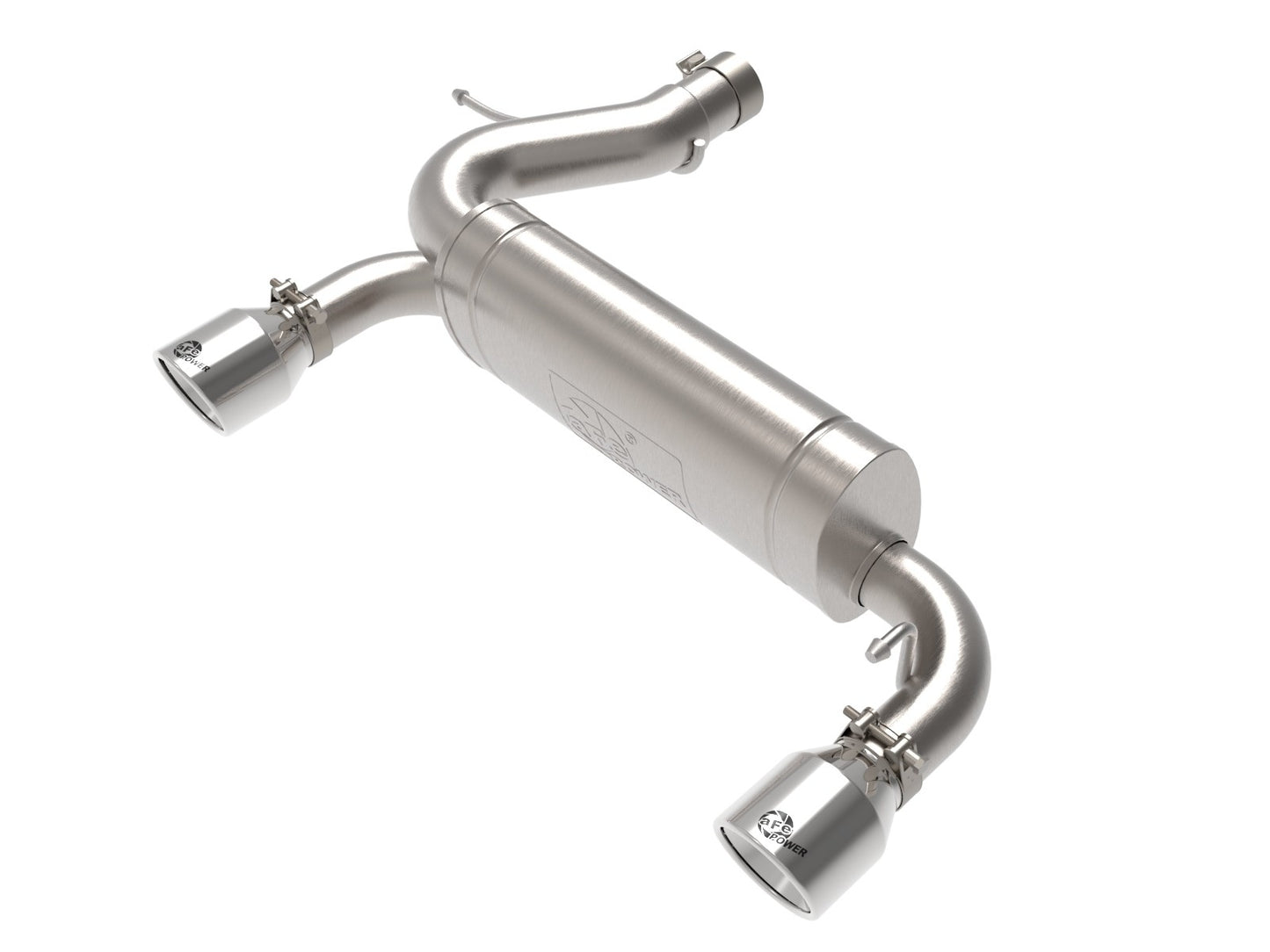 aFe Vulcan 3in 304 SS Axle-Back Exhaust 2021 Ford Bronco L4-2.3L (t)/V6-2.7L (tt) w/ Polished Tips - eliteracefab.com