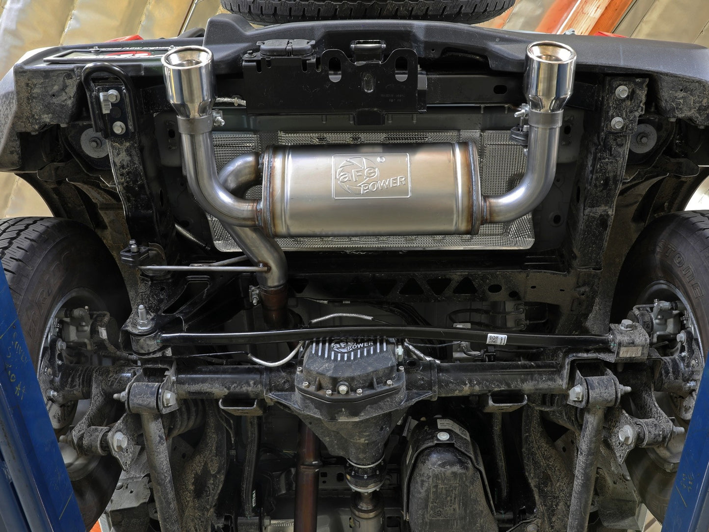 aFe Vulcan 3in 304 SS Axle-Back Exhaust 2021 Ford Bronco L4-2.3L (t)/V6-2.7L (tt) w/ Polished Tips - eliteracefab.com
