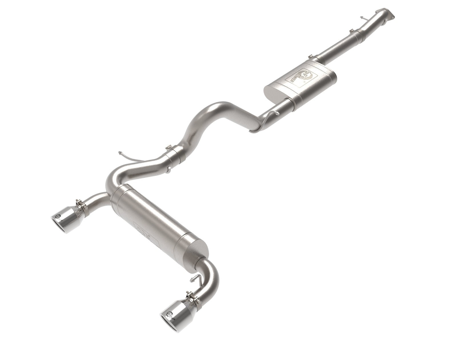 aFe 2021+ Ford Bronco L4-2.3L (t) / V6-2.7L (tt) Vulcan 3in. to 2.5in. SS Cat-Back - Polished - eliteracefab.com