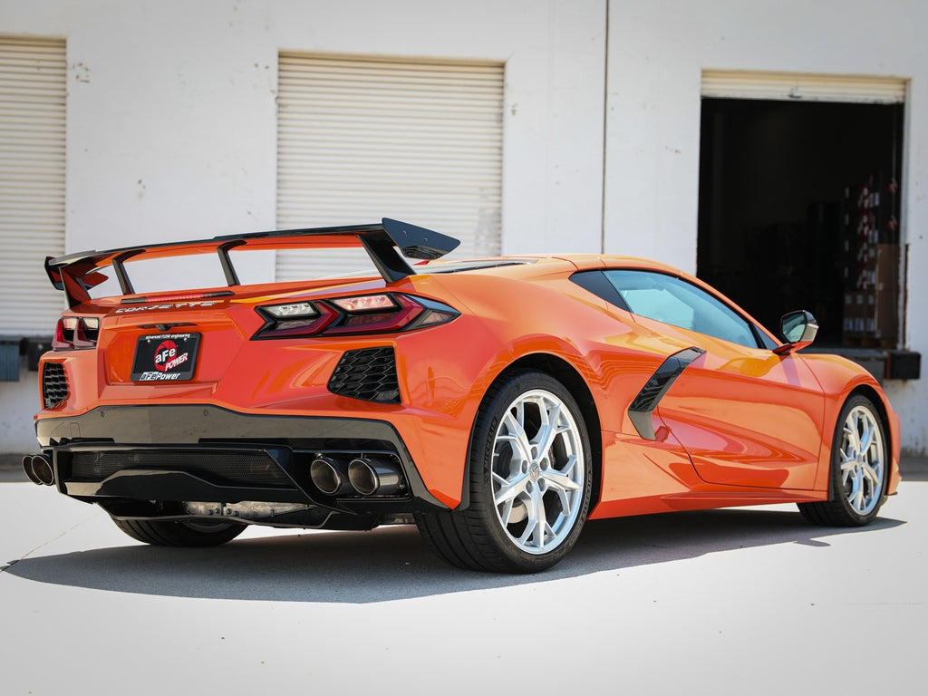 aFe MACH Force-Xp 3" to 2-1/2" 304SS Cat-Back (No NPP) 2020 Chevy Corvette (C8) 6.2L - Carbon Tip - eliteracefab.com