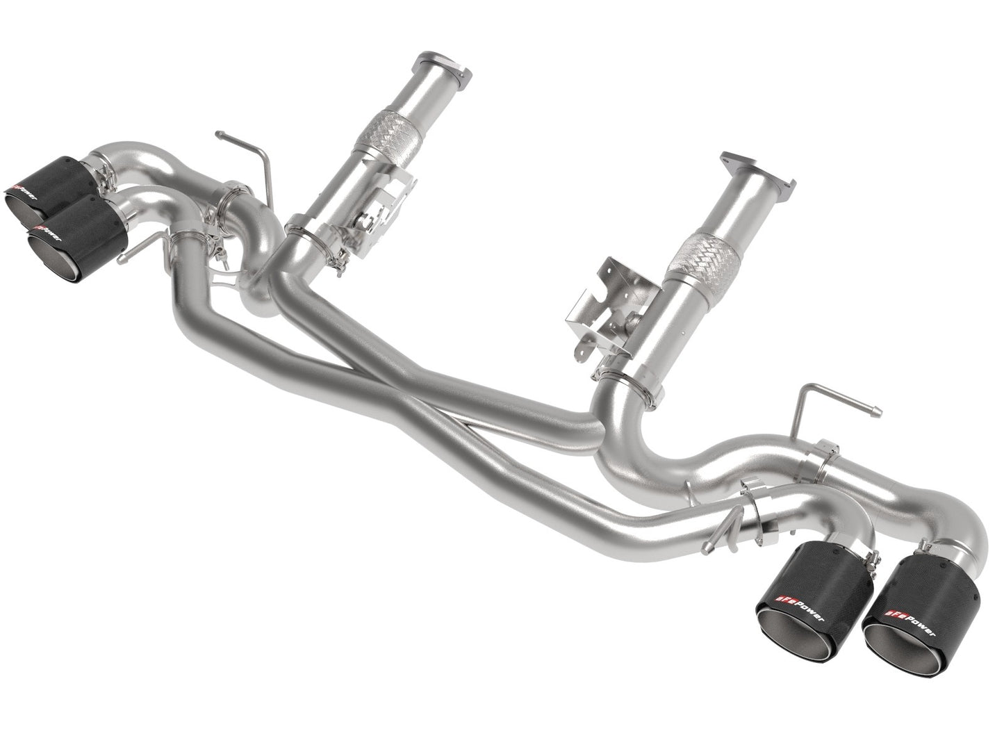 AFe MACH Force-Xp 304 Stainless Steel Cat-Back Exhaust Carbon 2020 Chevrolet Corvette C8 - eliteracefab.com