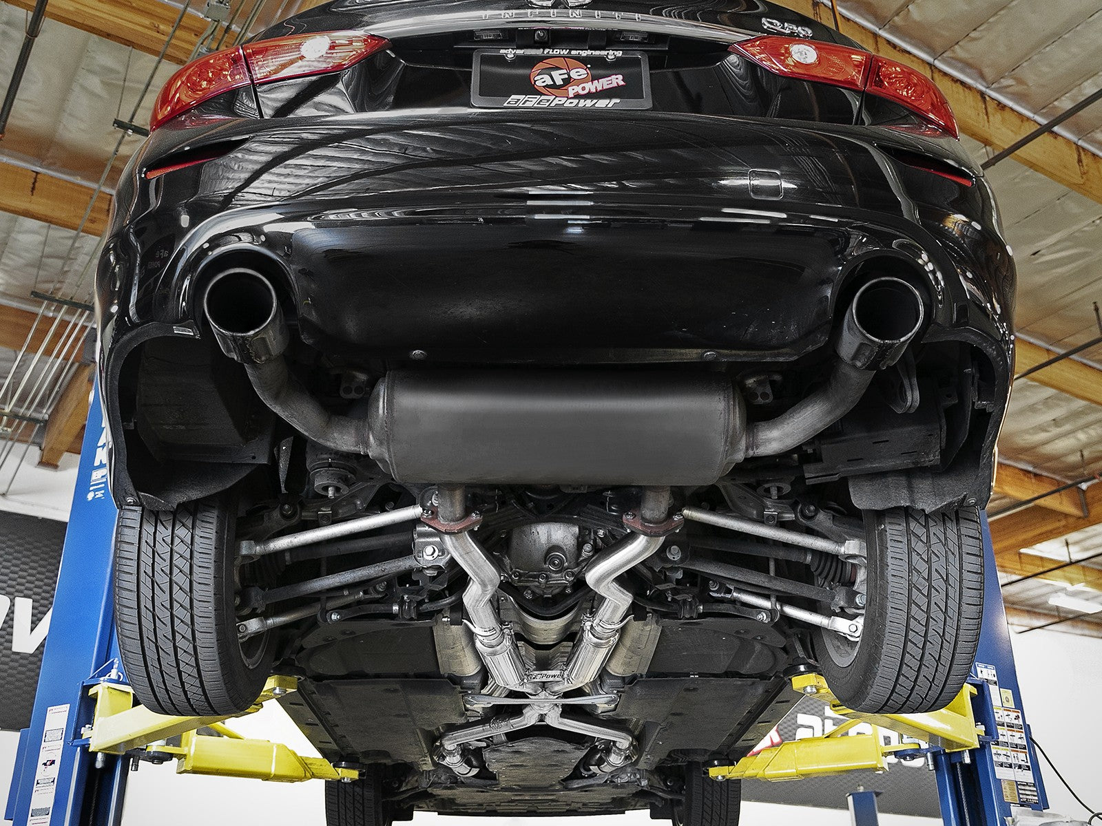 aFe Takeda 2.5in to 3in 304 SS Y-Pipe Exhaust System 16-18 Infiniti Q50/Q60 V6-3.0L (tt) - eliteracefab.com