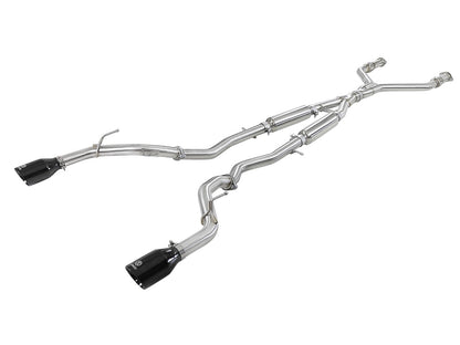 aFe Takeda 2.5in 304 SS Cat-Back Exhaust System w/ Black Tips 16-18 Infiniti Q50 V6-3.0L (tt) - eliteracefab.com