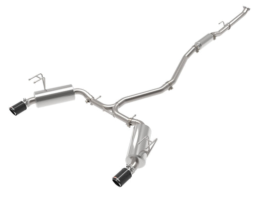 aFe Takeda 2.5in 304 SS Cat-Back Exhaust System w/CF Tips 2022+ Honda Civic L4-1.5L (t) - eliteracefab.com