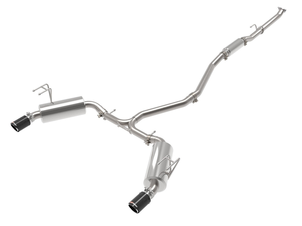 aFe Takeda 2.5in 304 SS Cat-Back Exhaust System w/CF Tips 2022+ Honda Civic L4-1.5L (t) - eliteracefab.com