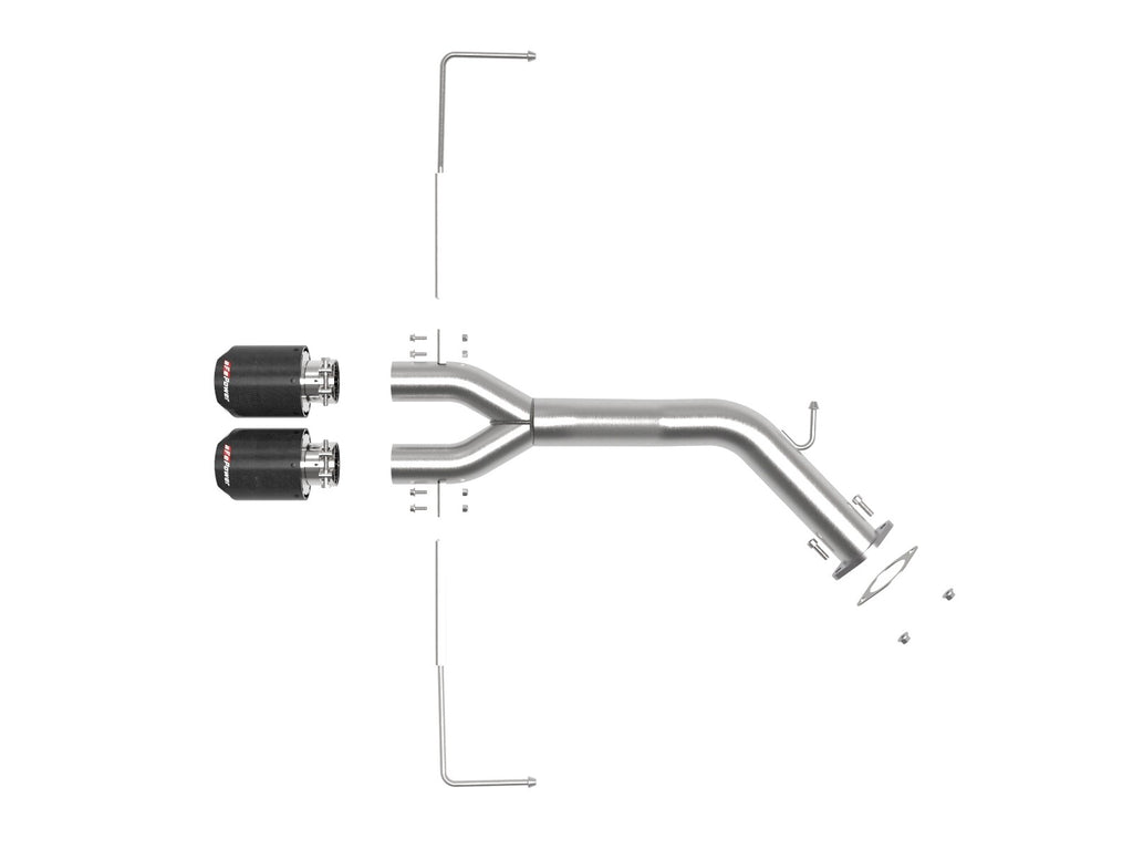 aFe Takeda 3in-2.5in 304 SS Axle-Back Exhaust w/ Carbon Tip 19-20 Hyundai Veloster I4-1.6L(t) - eliteracefab.com