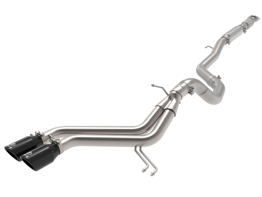 aFe Takeda 2-1/2in to 3in SS-304 Cat-Back Exhausts w/ Black Tip 13-17 Hyundai Veloster L4-1.6L - eliteracefab.com