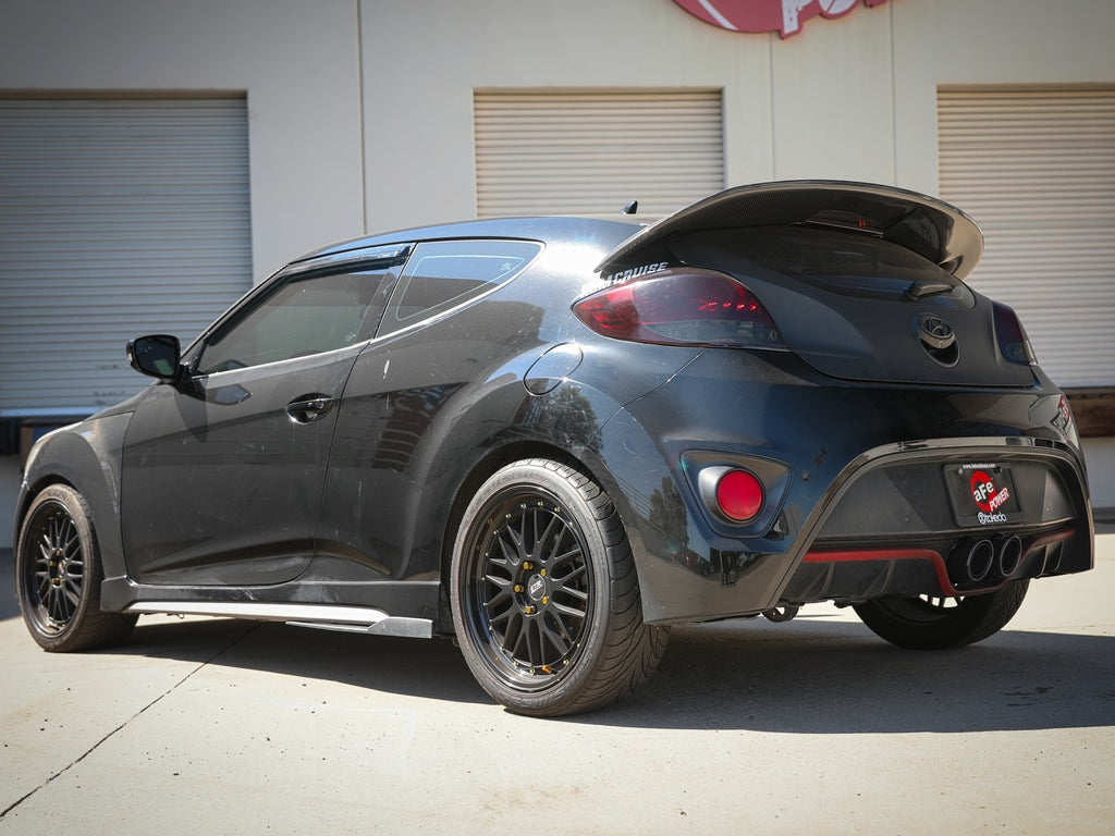 aFe Takeda 2-1/2in to 3in SS-304 Cat-Back Exhausts w/ Black Tip 13-17 Hyundai Veloster L4-1.6L - eliteracefab.com