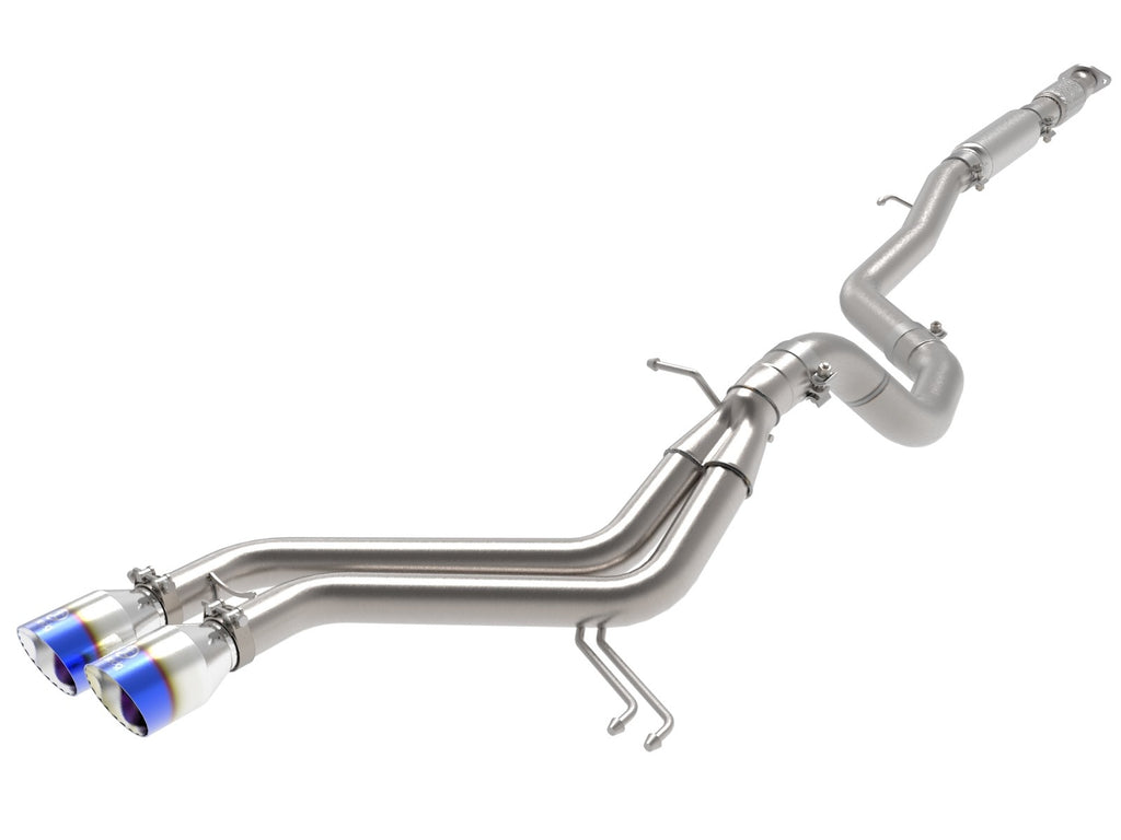 aFe Takeda 2-1/2in to 3in SS-304 Cat-Back Exhaust w/ Blue Flame Tips 13-17 Hyundai Veloster L4-1.6L - eliteracefab.com