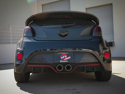 aFe Takeda 2-1/2in to 3in SS-304 Cat-Back Exhaust w/ Polished Tips 13-17 Hyundai Veloster L4-1.6L - eliteracefab.com