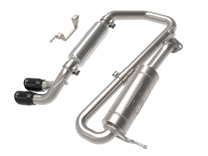 aFe 18-21 Suzuki Jimny Takeda 2-1/4in. 304 SS Cat-Back Exhaust w/ Blk Tip - eliteracefab.com