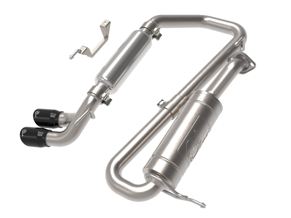 aFe 18-21 Suzuki Jimny Takeda 2-1/4in. 304 SS Cat-Back Exhaust w/ Blk Tip - eliteracefab.com