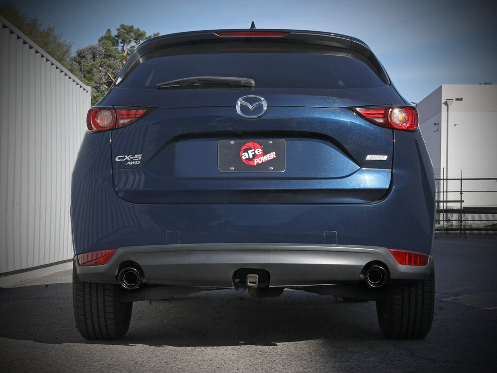 aFe Takeda 17-21 Mazda CX-5 2.5L (t) 2.5in. SS Axle-Back Exhaust System w/Black Tips - eliteracefab.com