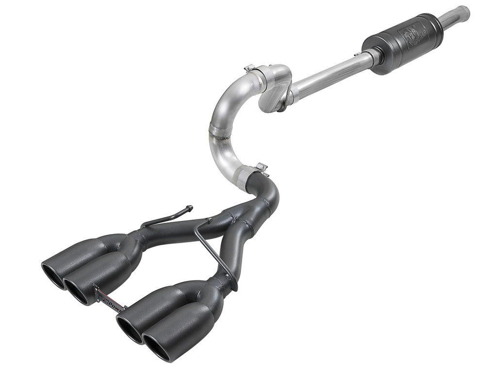 aFe Rebel Series 2.5in 304 SS Cat-Back Exhaust w/ Black Tip 18-20 Jeep Wrangler (JL) - eliteracefab.com