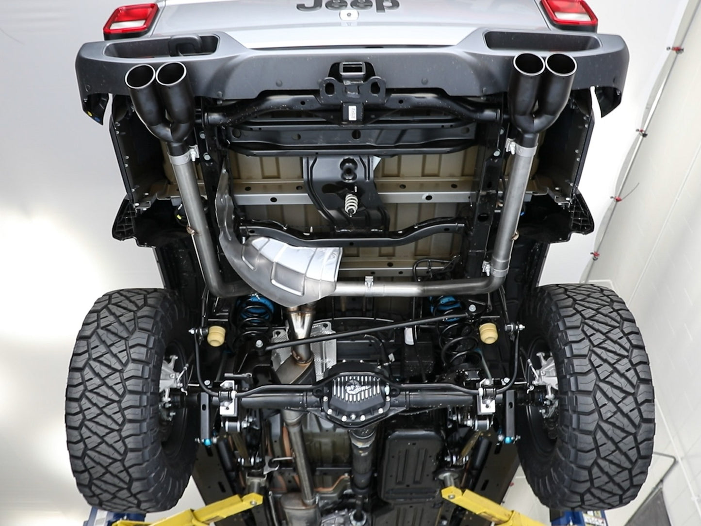 aFe Vulcan Series 3in-2-1/2in 304 SS Cat-Back 2020 Jeep Gladiator (JT) V6-3.6L w/ Black Tips - eliteracefab.com