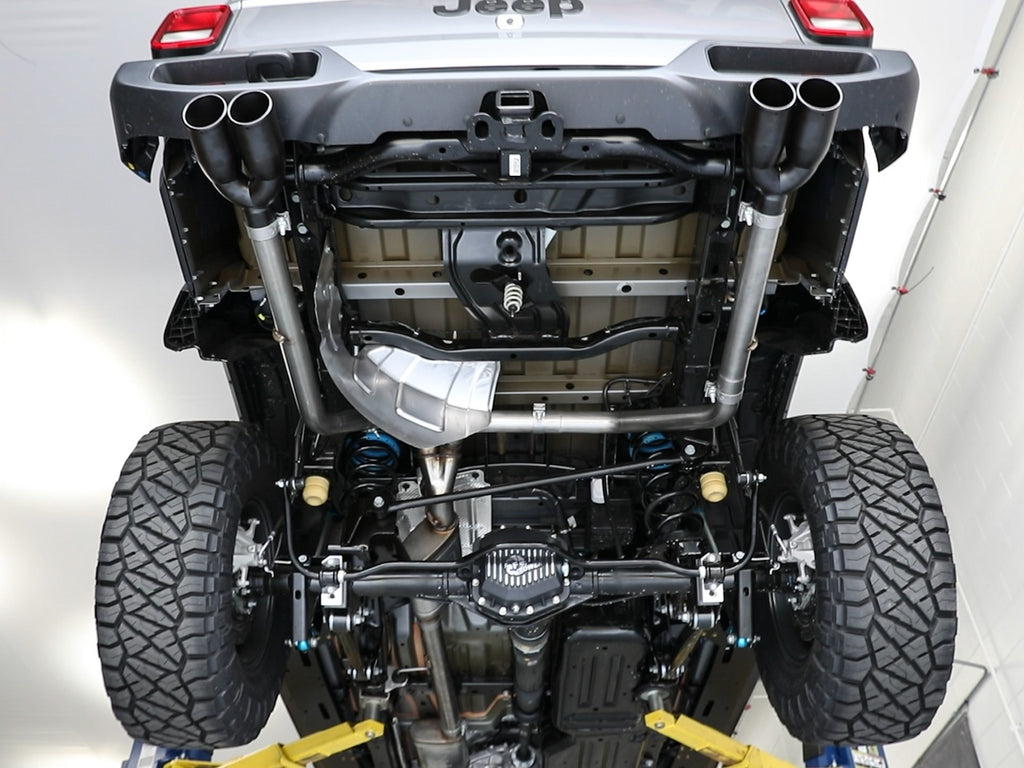 aFe Vulcan Series 3in-2-1/2in 304 SS Cat-Back 2020 Jeep Gladiator (JT) V6-3.6L w/ Black Tips - eliteracefab.com