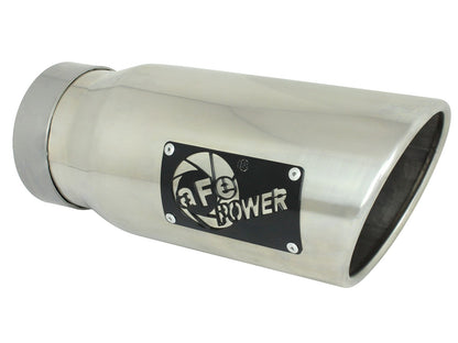 aFe Large Bore-HD 3in 409SS DPF-Back Exhaust System w/ Polished Tip RAM 1500 20-21 V6-3.0 - eliteracefab.com